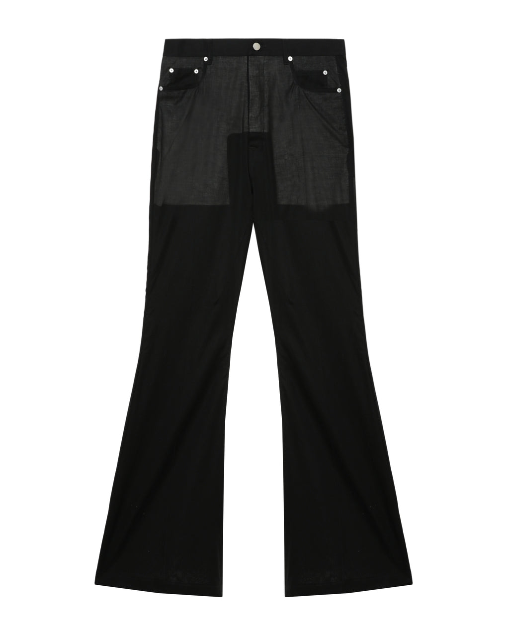 Flared leg trousers