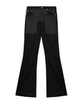 Flared leg trousers