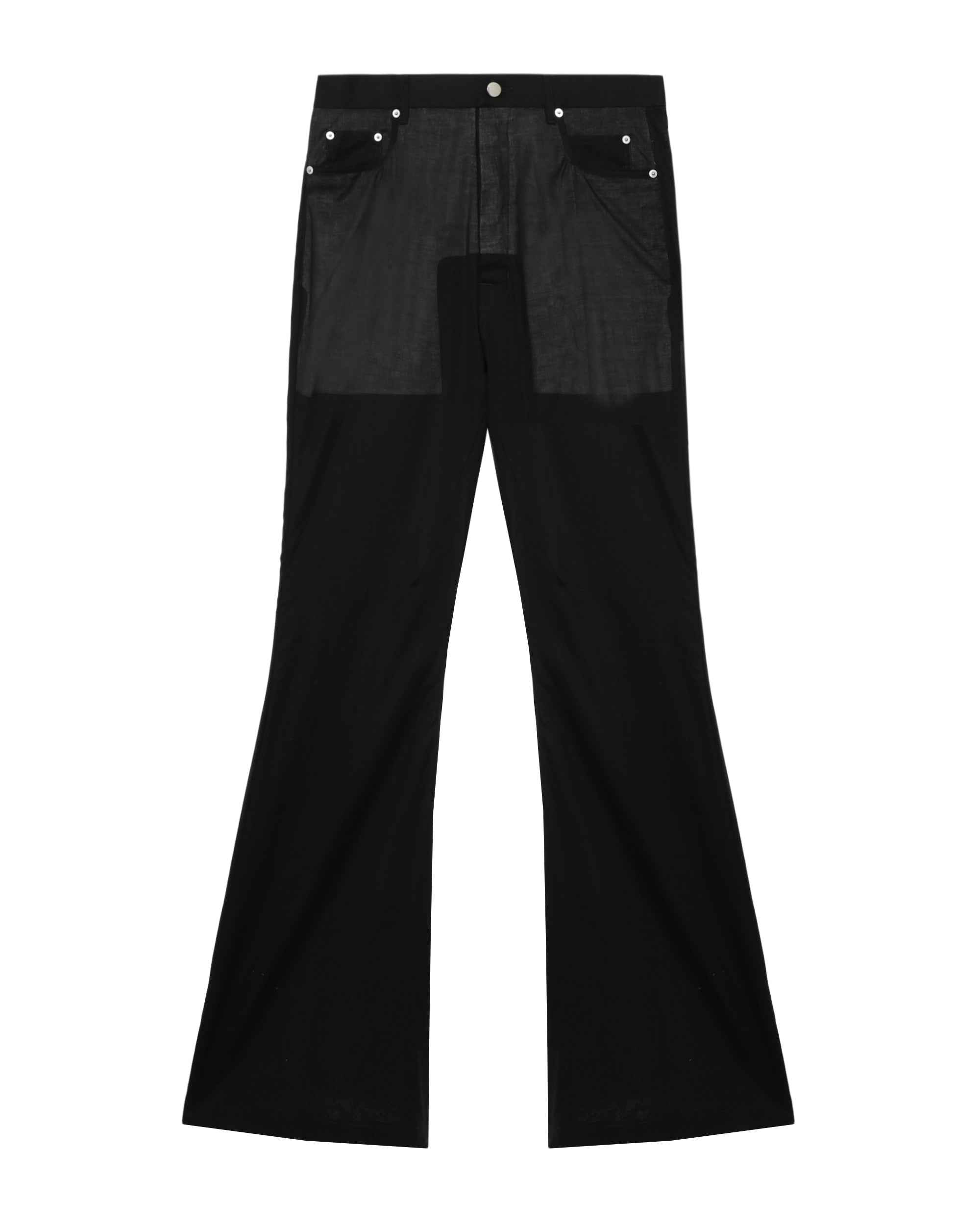 Flared leg trousers