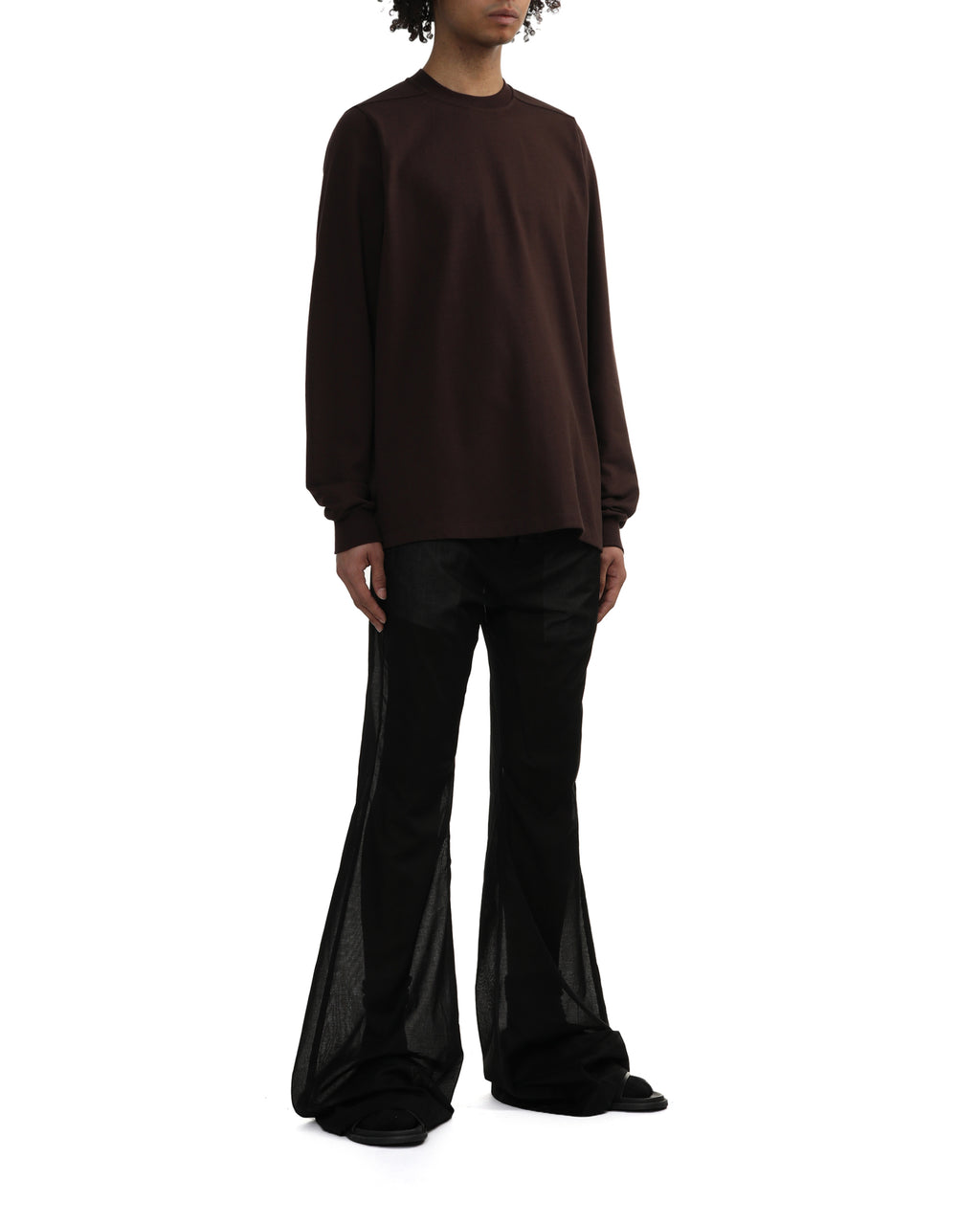 Flared leg trousers