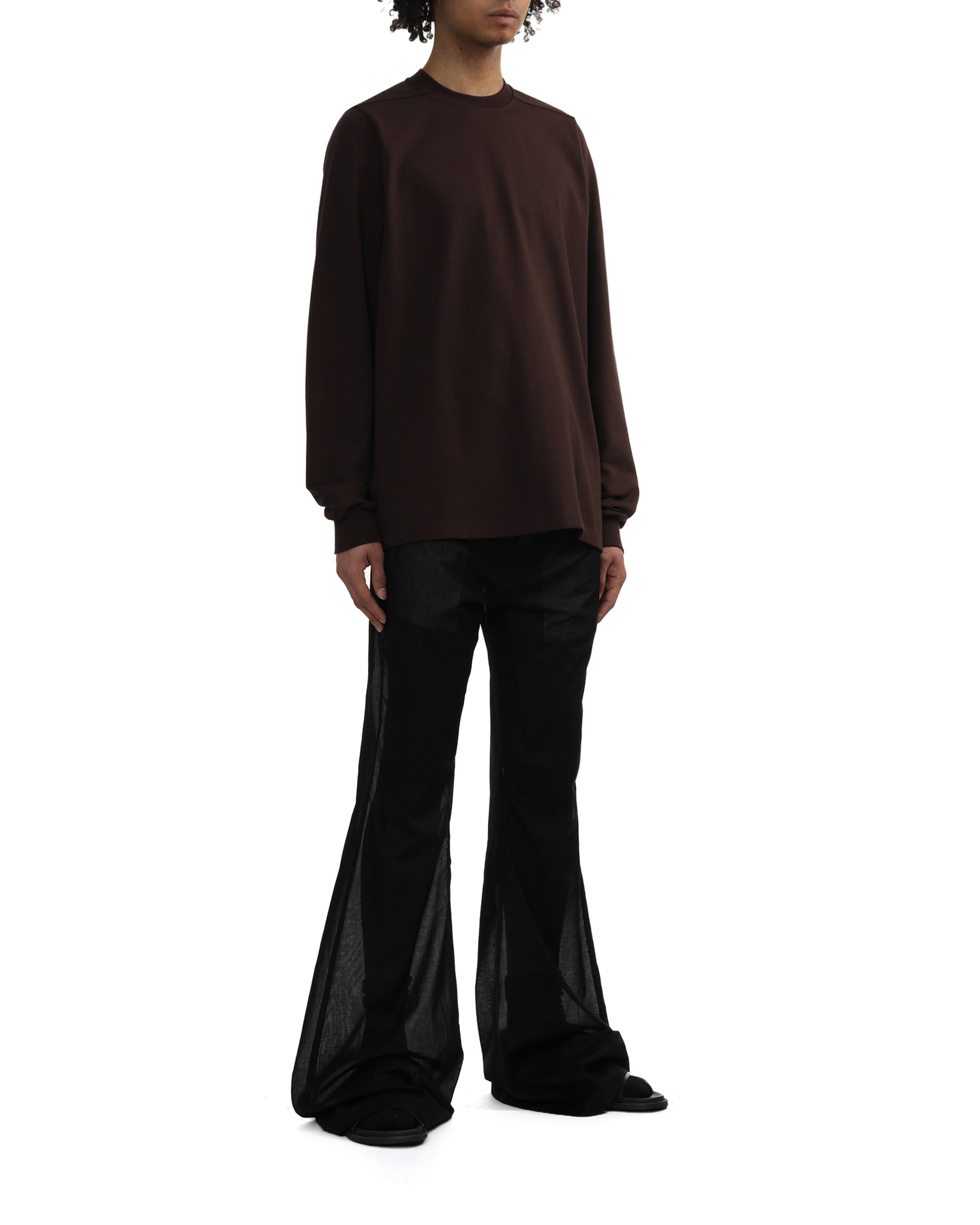 Flared leg trousers