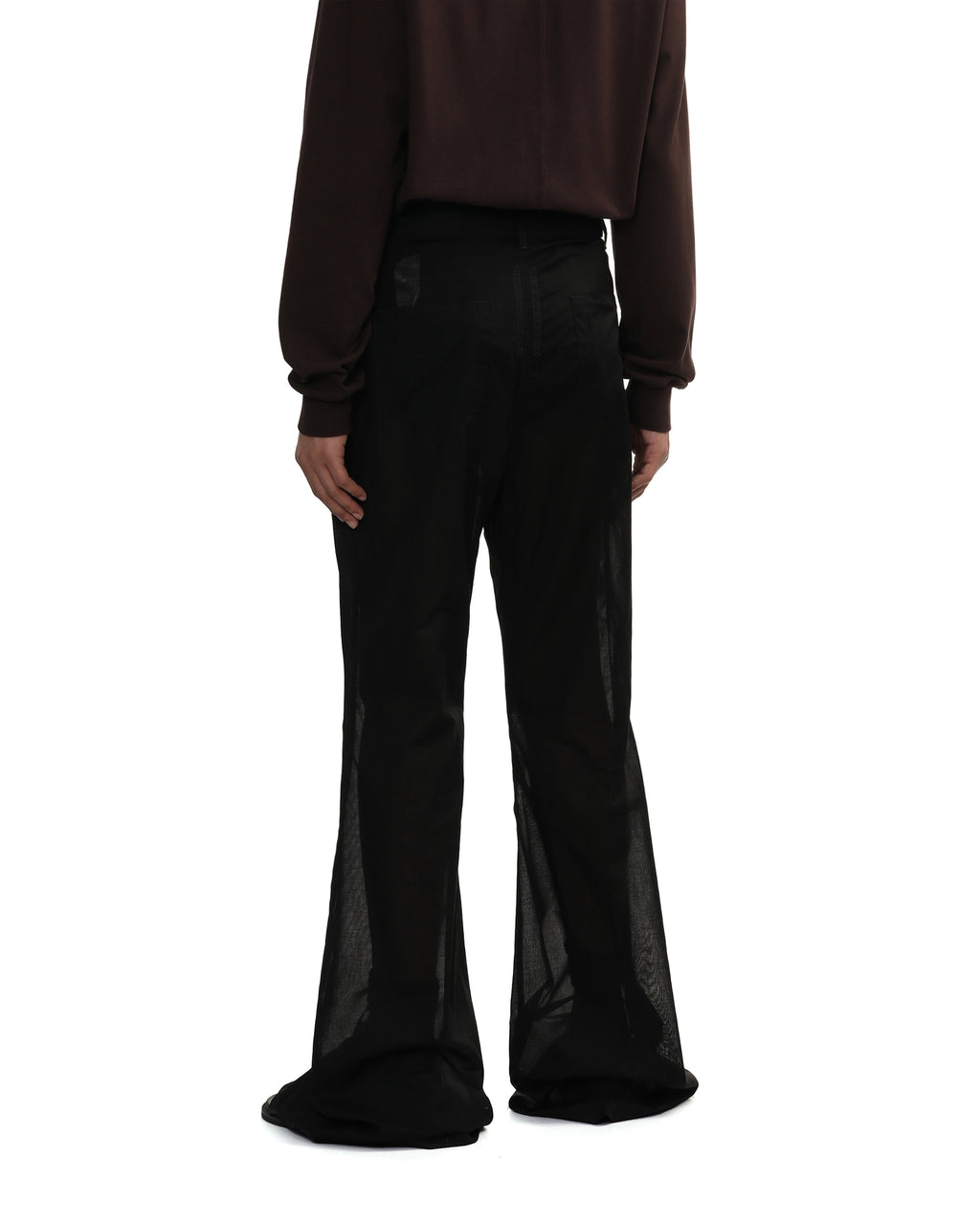 Flared leg trousers