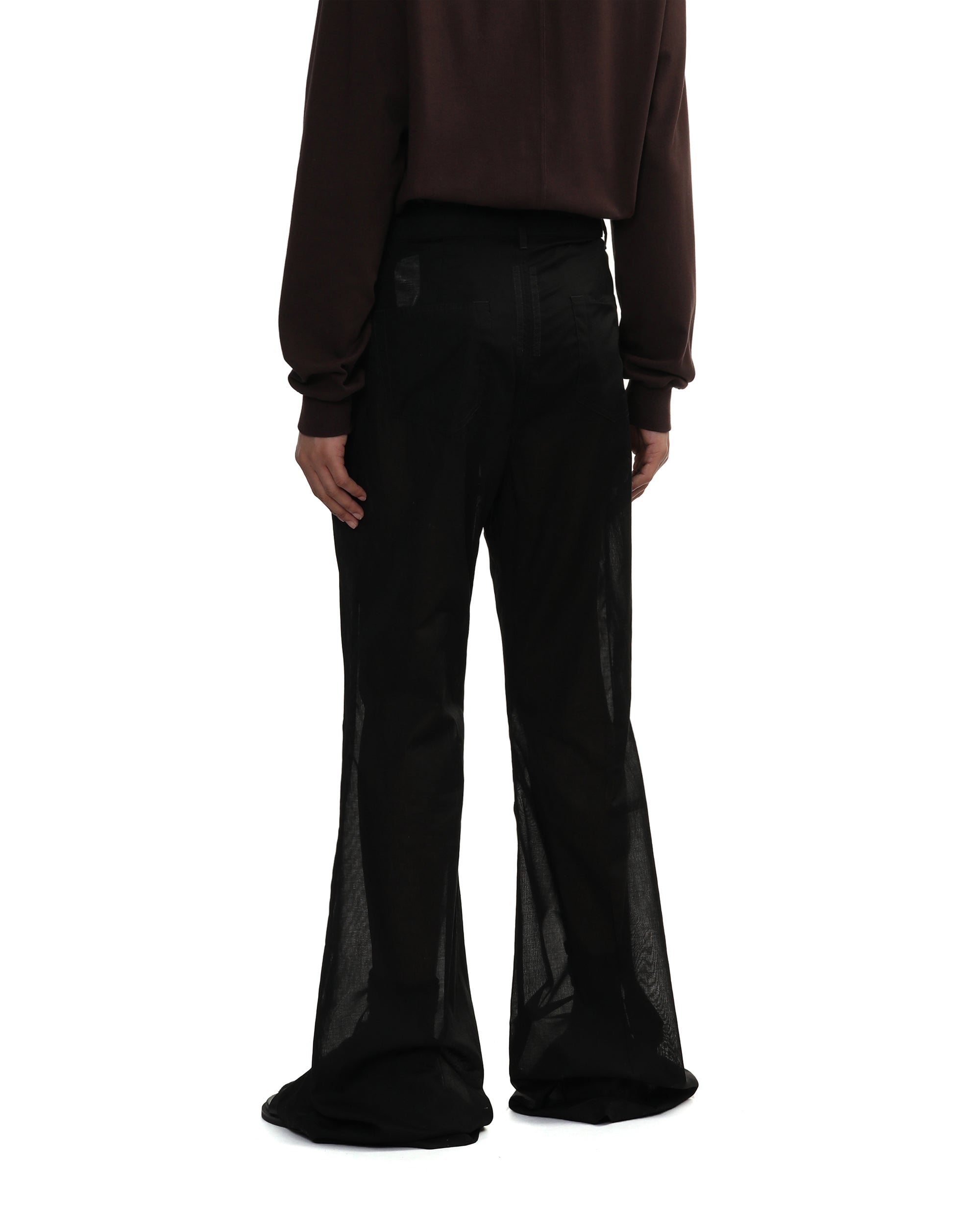 Flared leg trousers