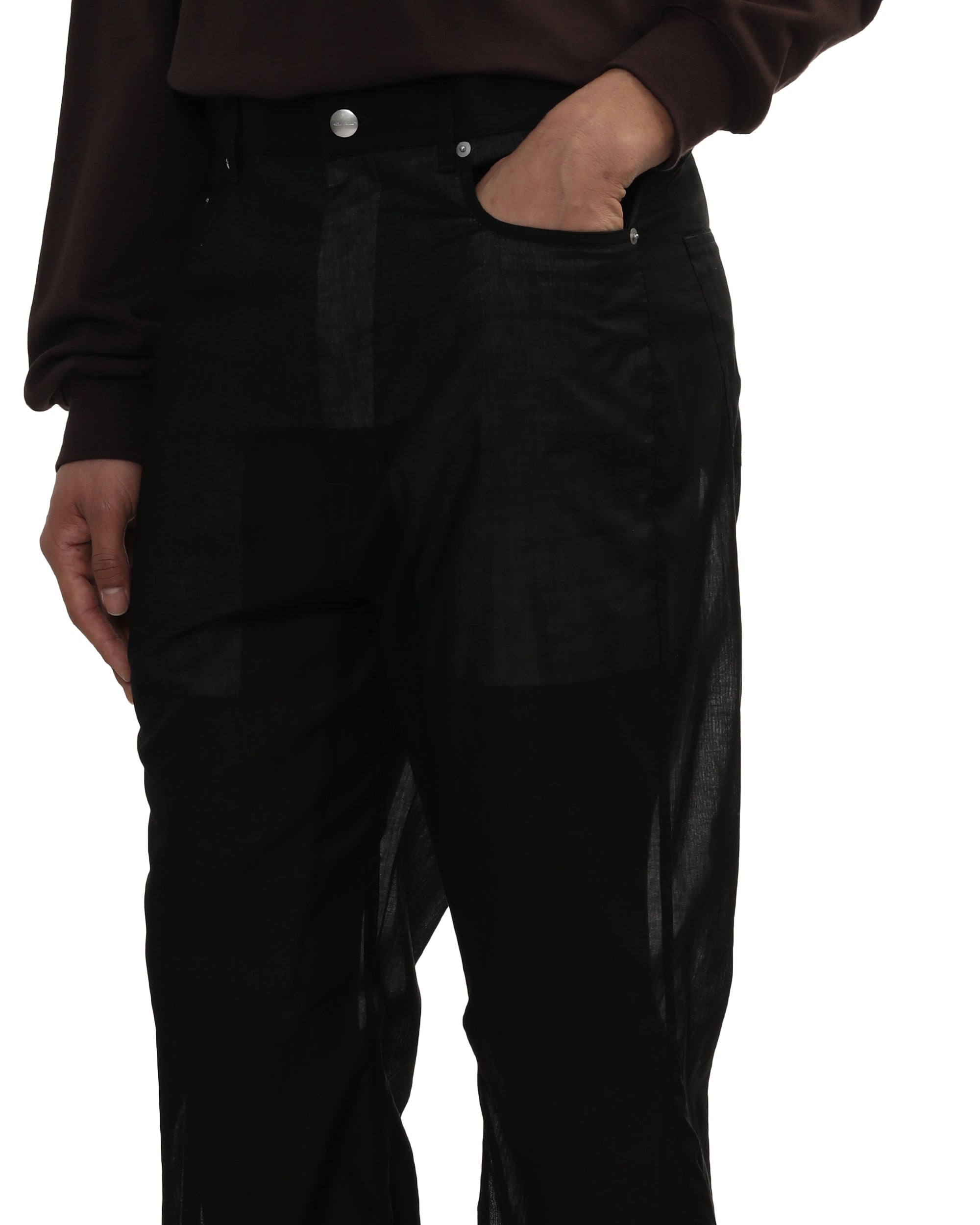 Flared leg trousers