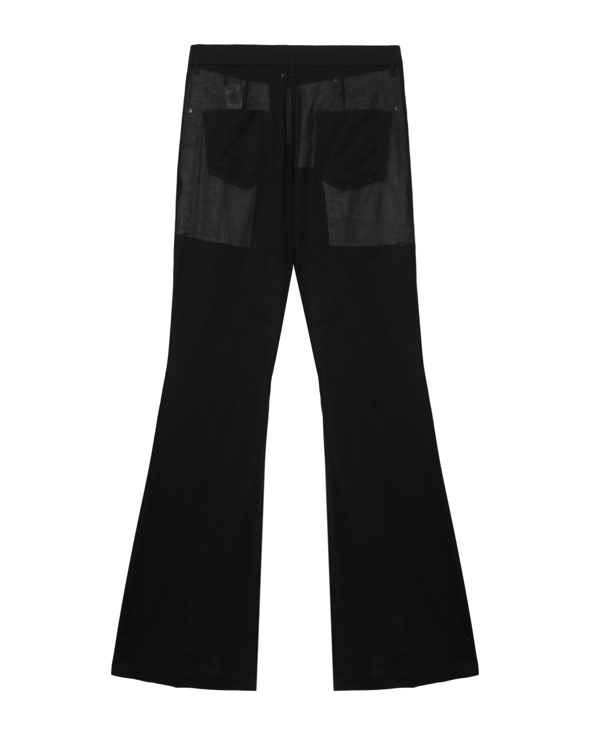 Flared leg trousers