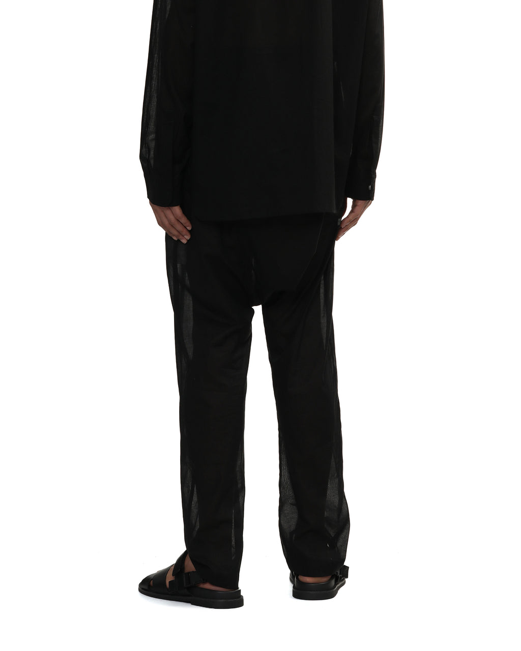 Drop crotch trousers