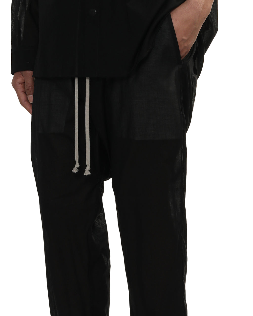 Drop crotch trousers