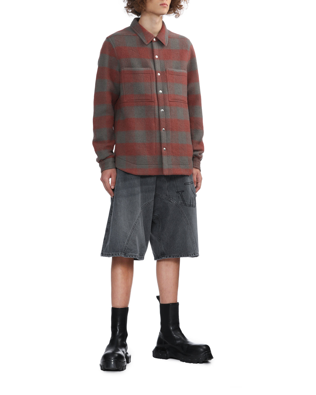 Plaid shirt-jacket