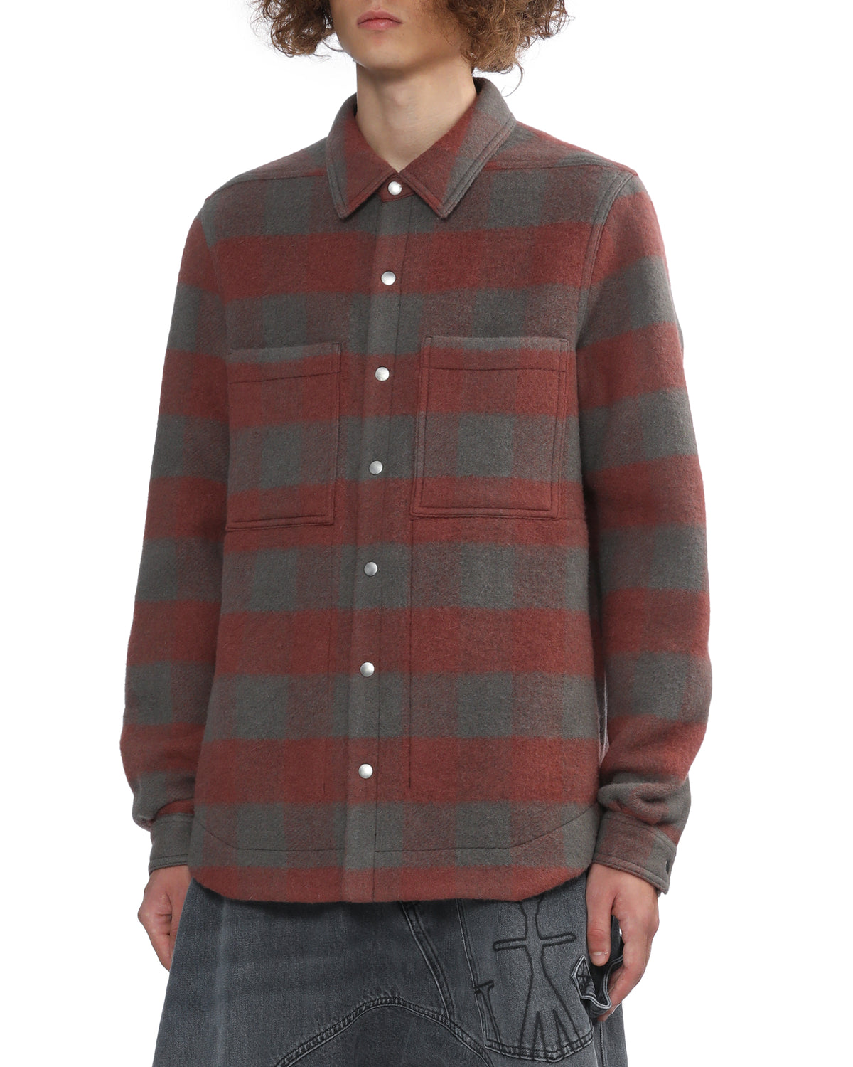 Plaid shirt-jacket