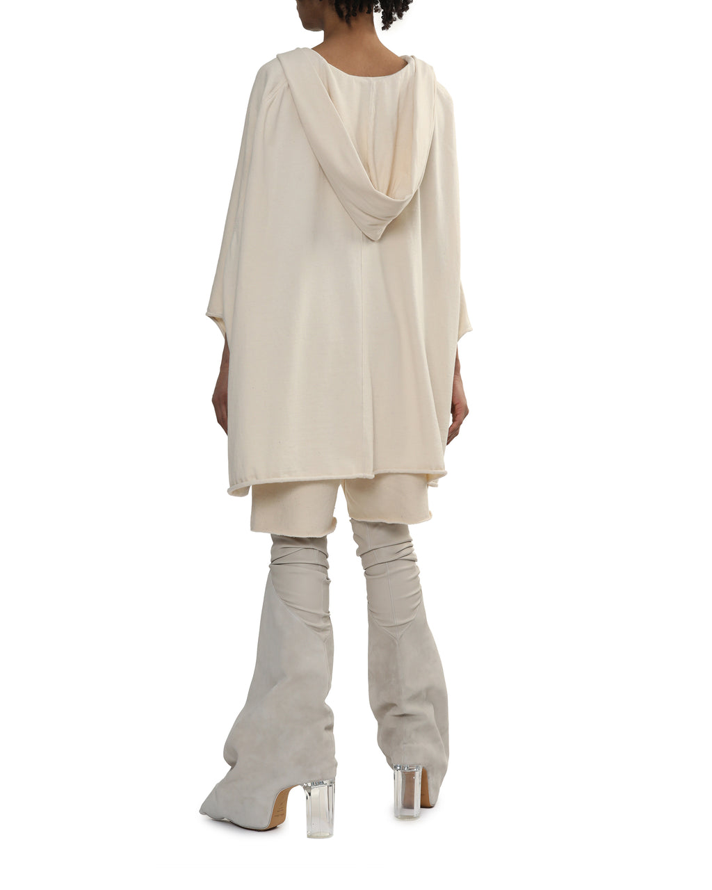 Hooded poncho top