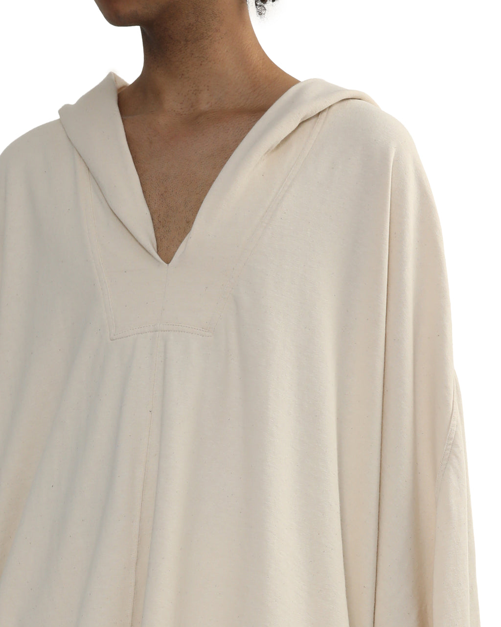 Hooded poncho top
