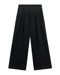 Pleated denim pants