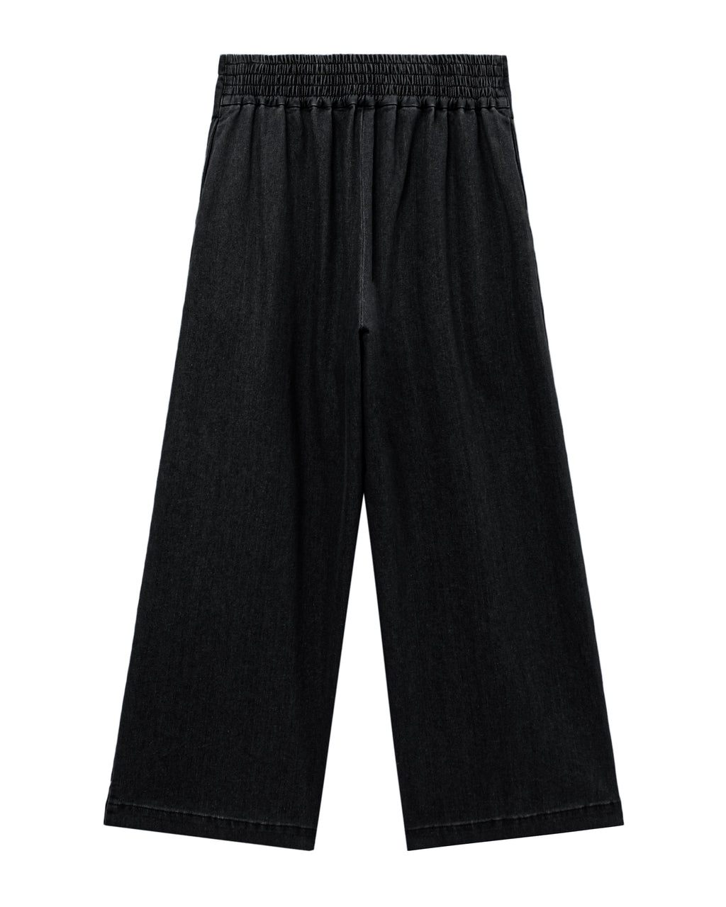 Pleated denim pants
