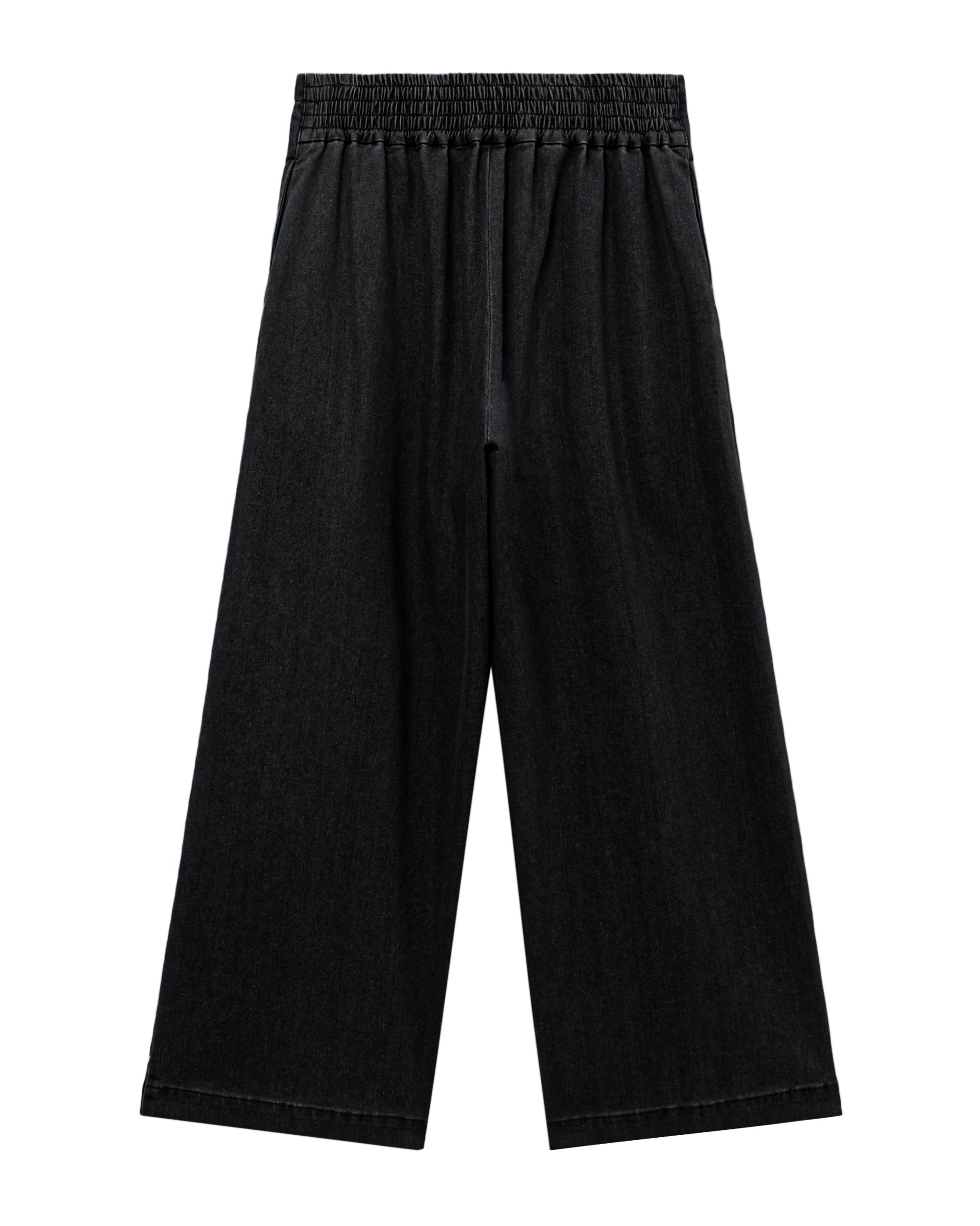 Pleated denim pants