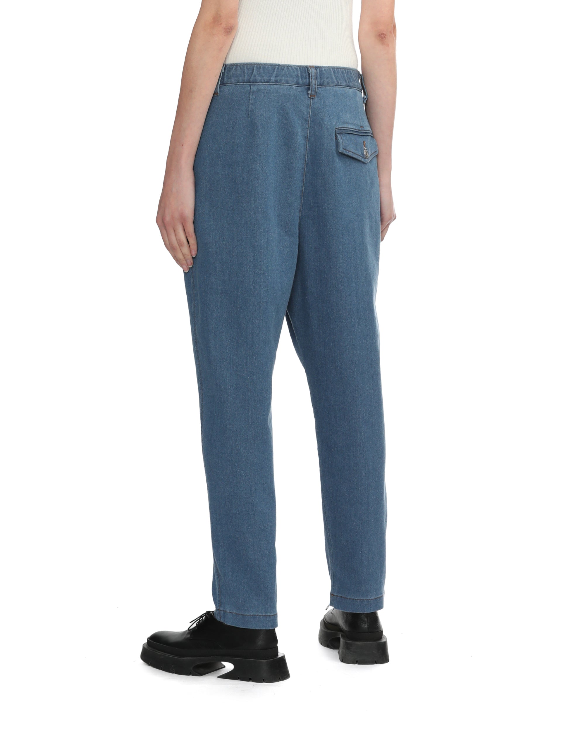 Drop crotch denim pants