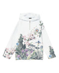 Floral half-zip hoodie