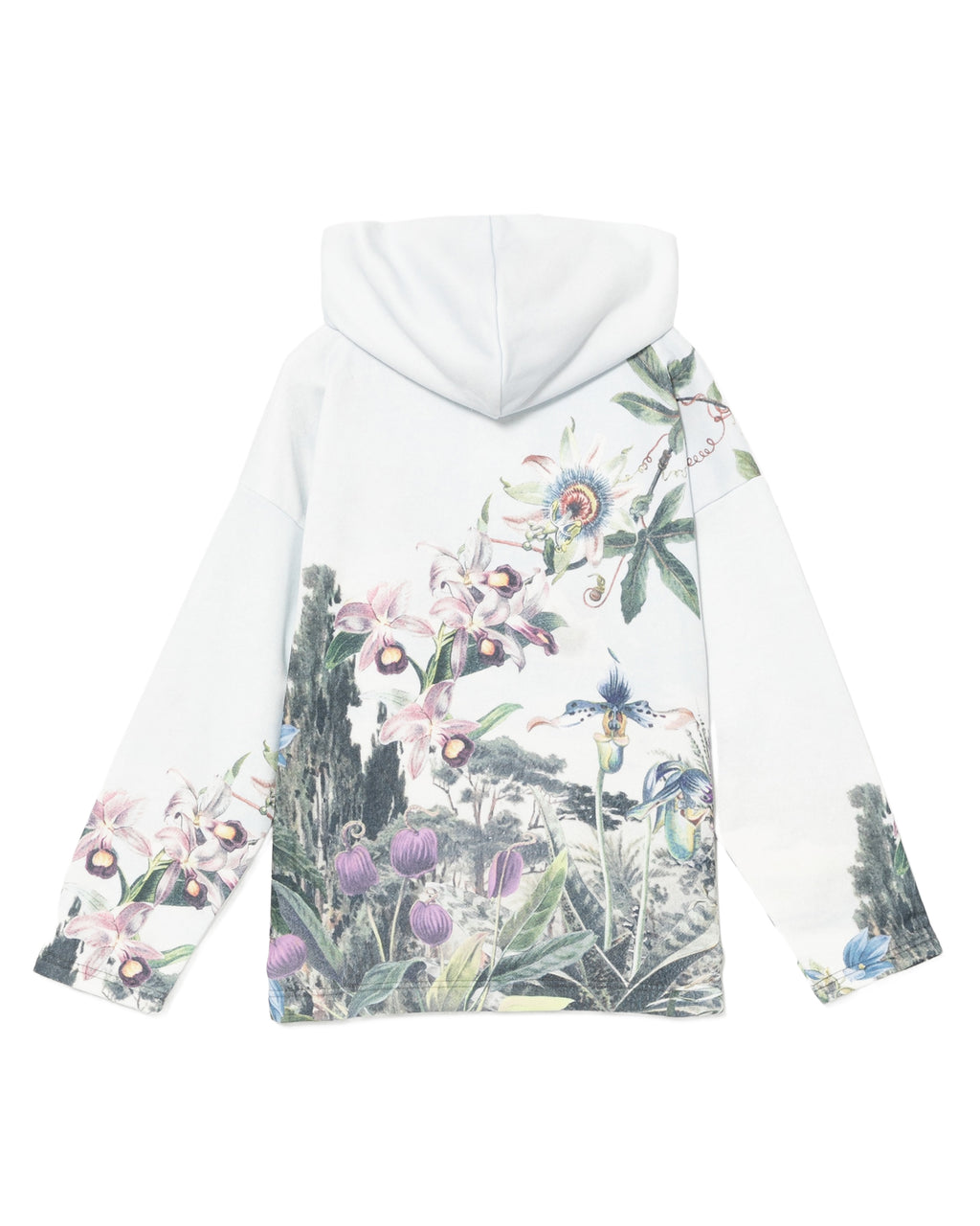Floral half-zip hoodie