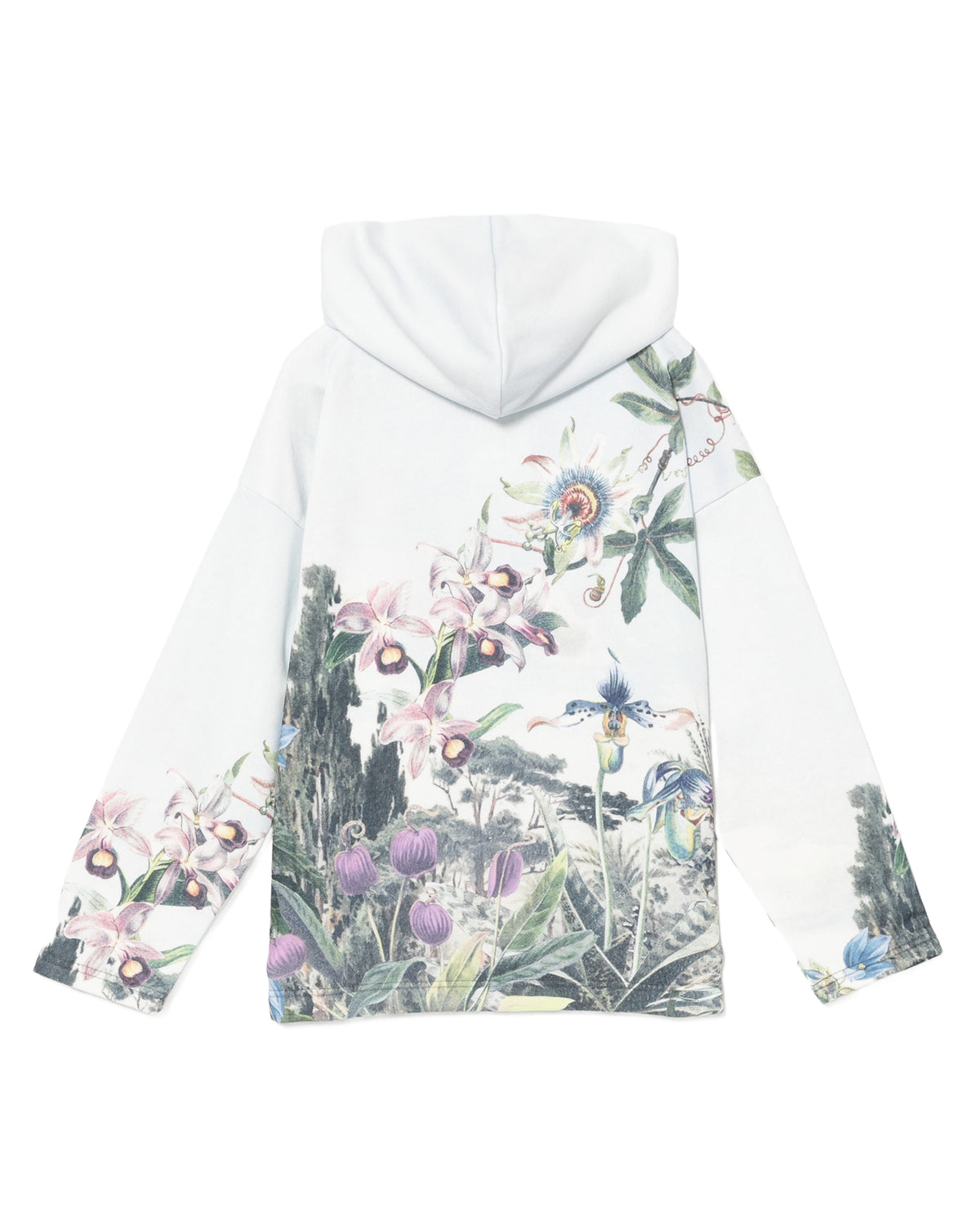 Floral half-zip hoodie